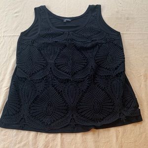 Lane Bryant Lacy black knitted tank top